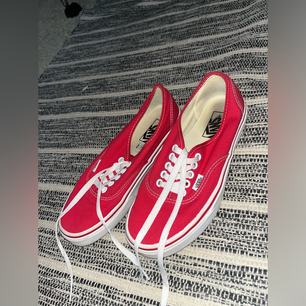 Red Vans In Excellent Condition